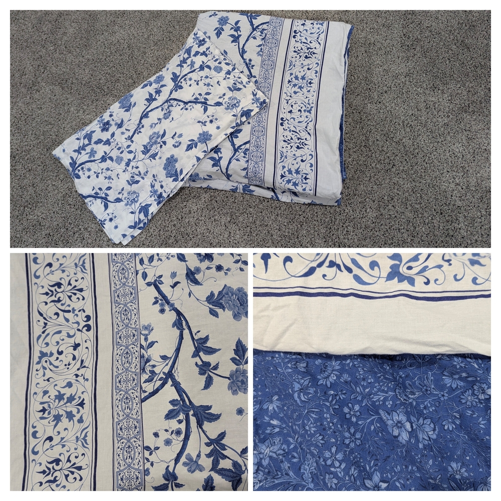 Floral Blue and White Bedding Set